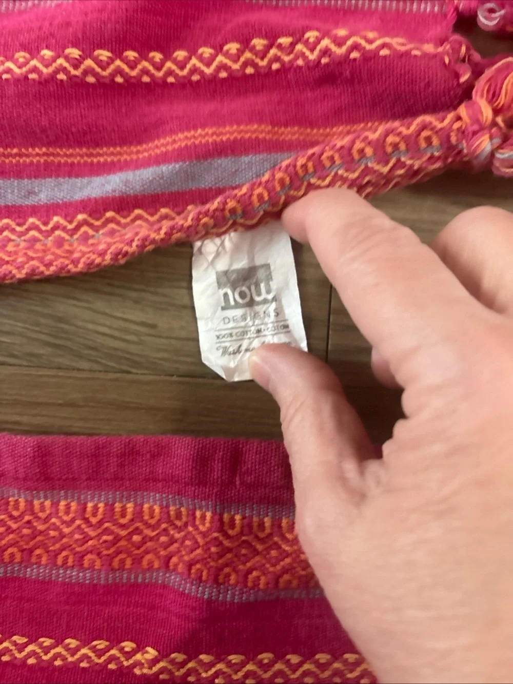 Handwoven Pink Dining Table Runner and Placemat Set